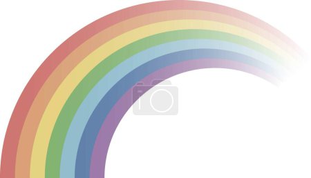 Ilustración de A simple, slightly transparent seven-color rainbow - Imagen libre de derechos