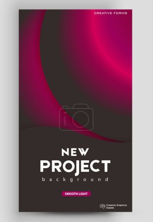 Illustration for Modern creative artwork background for social media post template with blurry soft light gradient. Gradient futuristic design for album, poster, post. Vector illustration - Royalty Free Image