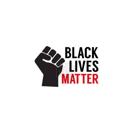 Black lives Metter concept with human hands and fonts