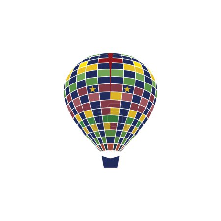 Ilustración de Vector de diseño de globo de aire caliente. Ilustración vectorial. Colorido de globo de aire caliente. Transporte aéreo para viajar. Aislado sobre fondo blanco - Imagen libre de derechos