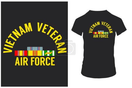 Ilustración de Vietnam veterano vantage diseño veterano camiseta - Imagen libre de derechos