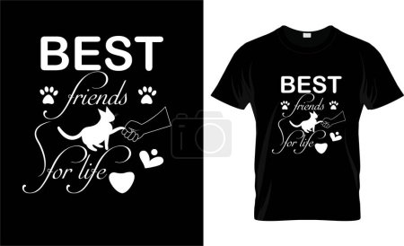 Illustration for Best friends for life T-shirt design and typography T-shirt design - Royalty Free Image