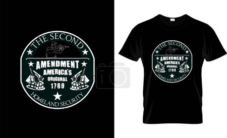  2nd Amendment America's Original Homeland Security Gun T-Shirt Vector Design.