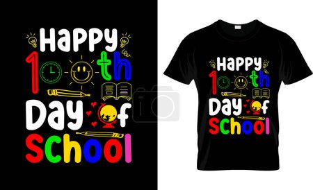 Illustration for 100 day of school t shirt design and new design - Royalty Free Image