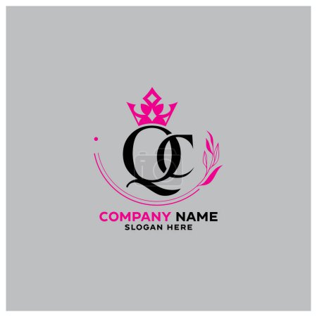 qc letter fashion brand design modern style creative golden wordmark design typography illustration, qc fashion logo, qc golden typo