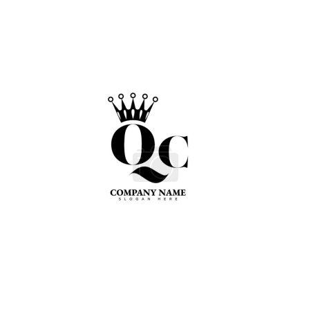 Initial letter QC logo design with modern business typography vector template. Creative isolated QC letter logo design