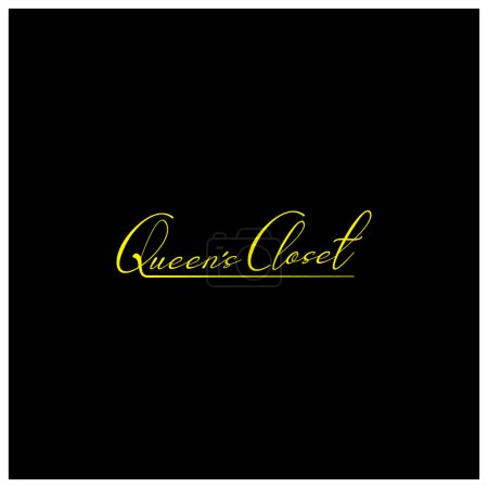 Queen's closet Signature logo and minimalist QC logo