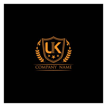 Buchstabe KU oder UK Lawyer Logo, geeignet für jedes Geschäft im Zusammenhang mit Anwalt mit KU oder UK Initialen.