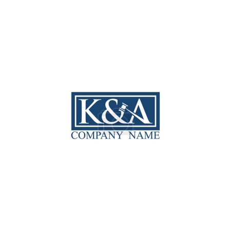 Letter KA or AK Lawyer Logo, suitable for any business related to lawyer with AK or kA initials.
