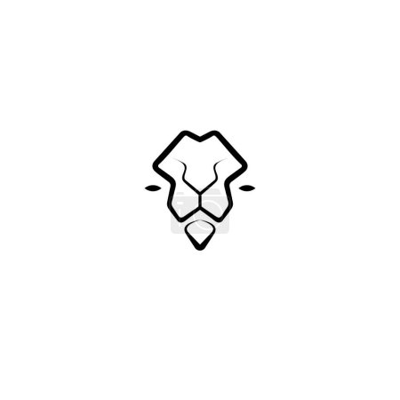  Lion face logo, brave face lion logo vector
