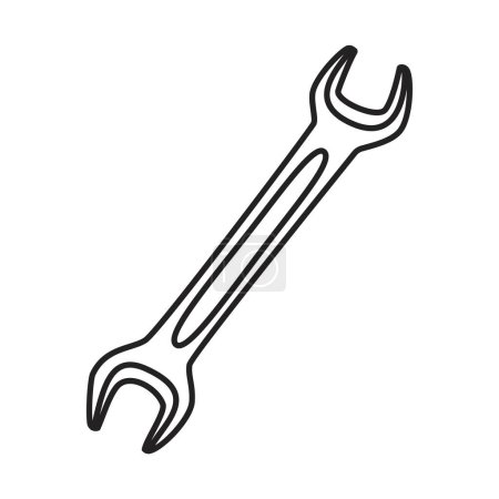 Illustration for Vector illustration. Wrench icon. Repair icon vector in linear style. Tool. - Royalty Free Image
