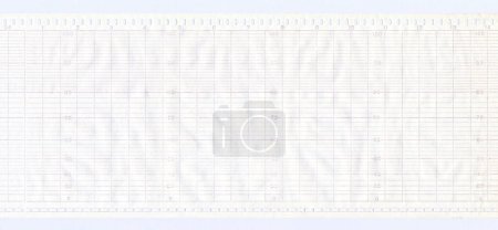 Photo for Vintage blank medical sheet for heart diagram. Old violet graph paper square grid background. - Royalty Free Image