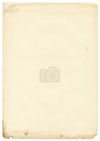 Photo for Aged paper texture for background. Vintage horizontal sheet of paper with uneven edges and stains from age. Retro brownish blank sheet of paper. - Royalty Free Image