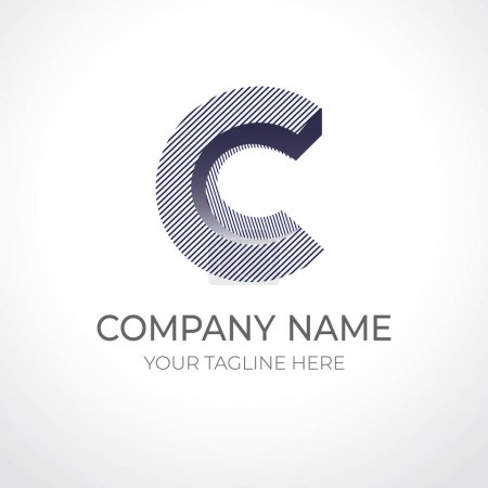 Photo for Letter Logo C. Vector Icon. Modern and simple logo design. Template for organization, business, or company. - Royalty Free Image