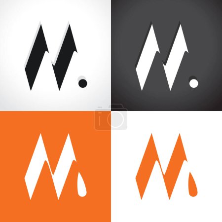 Photo for M Letter Logo. Modern and simple logo design for organization or company. Vector isolated illustration. - Royalty Free Image