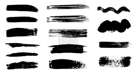 Photo for Set of brush strokes, stains, vector brushes. Design elements. - Royalty Free Image