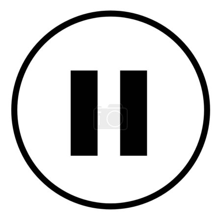 Téléchargez les photos : Pause icône de cercle bouton ou icône de cercle bouton média - en image libre de droit