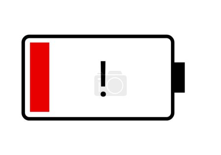 Téléchargez les photos : Icône de charge de batterie faible - en image libre de droit
