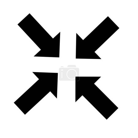 Téléchargez les photos : Inwards arrow icon isolated on white - en image libre de droit