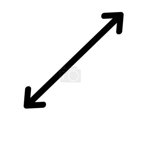 Téléchargez les photos : Arrow left down icon, diagonal arrows icon - en image libre de droit
