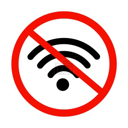 Téléchargez les photos : WiFi internet not working, ban internet icon, no wifi icon - en image libre de droit