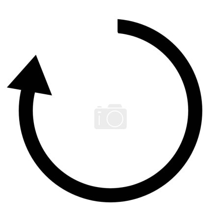 Téléchargez les photos : Icône flèche circulaire dans le sens horaire - en image libre de droit