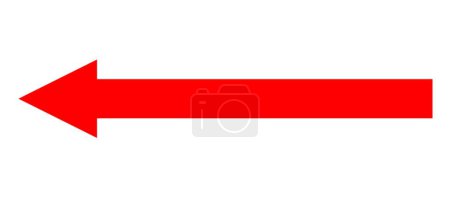 Photo for Red left arrow icon - Royalty Free Image