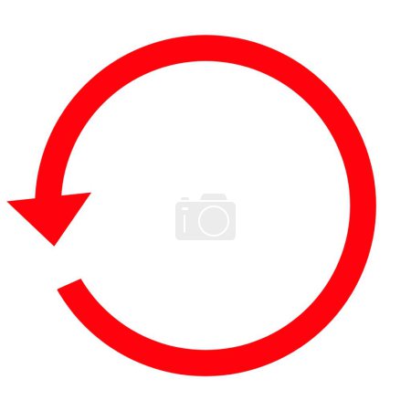 Foto de Icono de flecha roja en sentido contrario a las agujas del reloj - Imagen libre de derechos