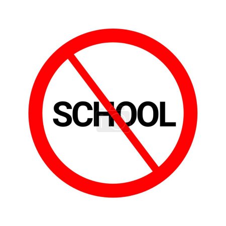 Photo for No school sign icon - Royalty Free Image