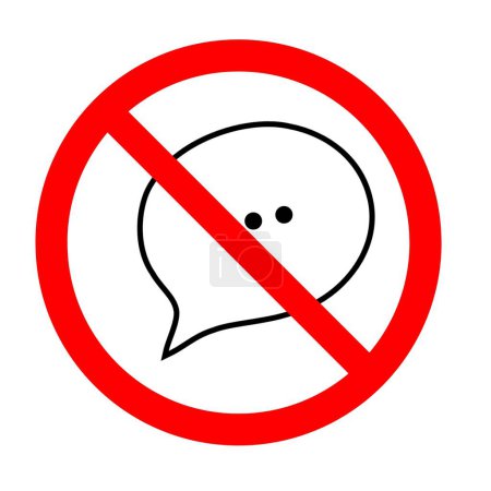 Photo for No chat sign or forbidden chat icon - Royalty Free Image