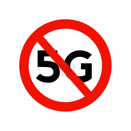 Téléchargez les photos : Arrêter 5g icône ou pas 5g icône signe Internet - en image libre de droit