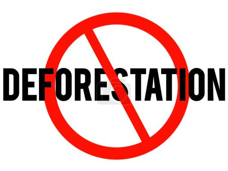 Téléchargez les photos : Icône de déforestation interdite, pas d'icône de déforestation - en image libre de droit