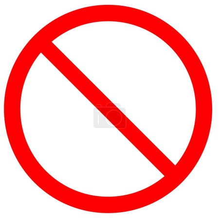 Verboten, blockiert, nein, verbotenes Symbol 