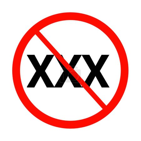 Téléchargez les photos : Icône de signe XXX interdite - en image libre de droit