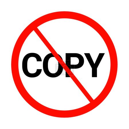 No copy icon or prohibited copy icon 