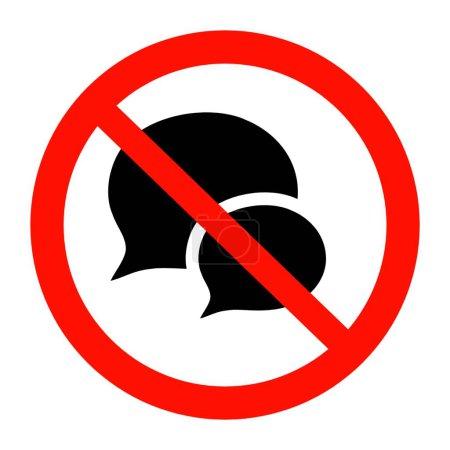 Téléchargez les photos : Pas de bavardage, icône de bulle de parole - en image libre de droit