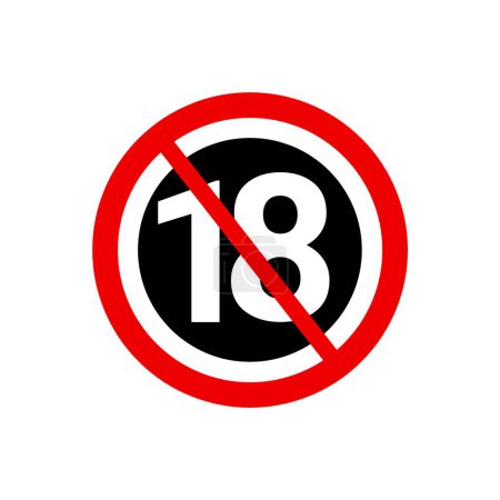Téléchargez les photos : Pas de signe de 18 ans, signe de restriction d'âge - en image libre de droit