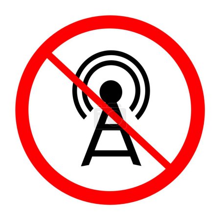 Téléchargez les photos : Aucune icône de signal de radiodiffusion de transmission de tour - en image libre de droit