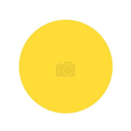 Téléchargez les photos : Icône de forme de cercle jaune - en image libre de droit