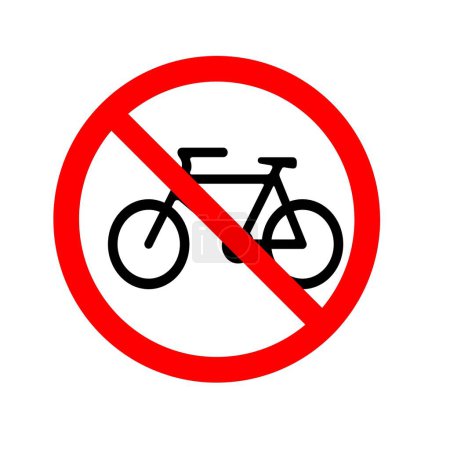 Téléchargez les photos : Interdire icône de vélo, ou icône de cycle interdit - en image libre de droit