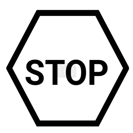 Téléchargez les photos : Stop icône signe hexagone - en image libre de droit