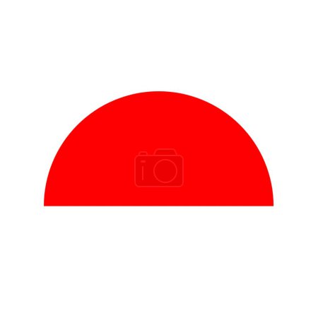 Téléchargez les photos : Icône en forme de demi-cercle rouge - en image libre de droit