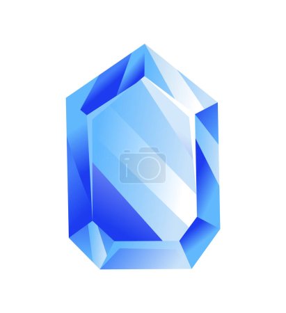 Illustration for Jewelry gemstone. Precious stone or gem. Vector crystal icon. Isolated exquisite jewelry stone. - Royalty Free Image
