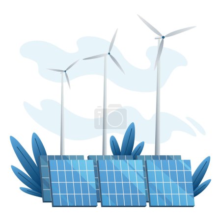 Illustration for Hydrogen fuel. Green hydrogen. Hydrogen is ecological form of energy. Production green energy from renewable natural resources. Vector illustration isolated on a white background. - Royalty Free Image