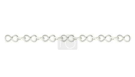 Metal chainlets with variety chain links. Silver, stainless steel necklaces vector illustration isolated on white background. Jewelry from precious metals. For jewelry store ad, fashion concept.