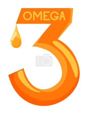 Omega 3. Vitamin drop, fish oil capsule, gold essence organic nutrition. Skin care advertising realistic vector product isolated healthy supplement yellow design.