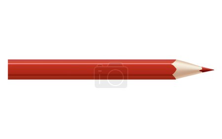 Bleistift-Attrappe realistisch. Buntstift aus Graphit. Schulbüro Schreibwaren, kreatives Design Vektor helles Element.