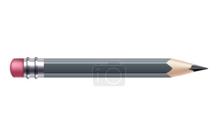 Bleistift-Attrappe realistisch. Buntstift aus Graphit. Schulbüro Schreibwaren, kreatives Design Vektor helles Element.