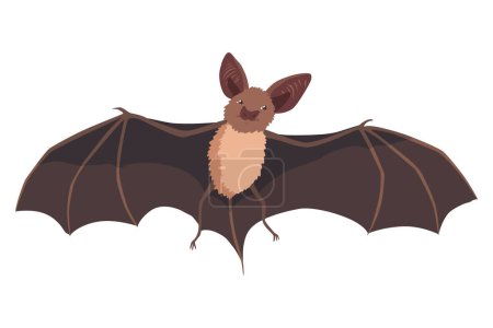 Bat. Concept cartoon bat. Vector clipart illustration isolated on white background.
