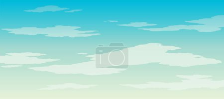 Illustration for Background with clouds on blue sky. Vector background. - Royalty Free Image